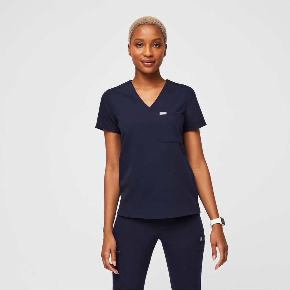 Figs Catarina one pocket scrub top navy XS